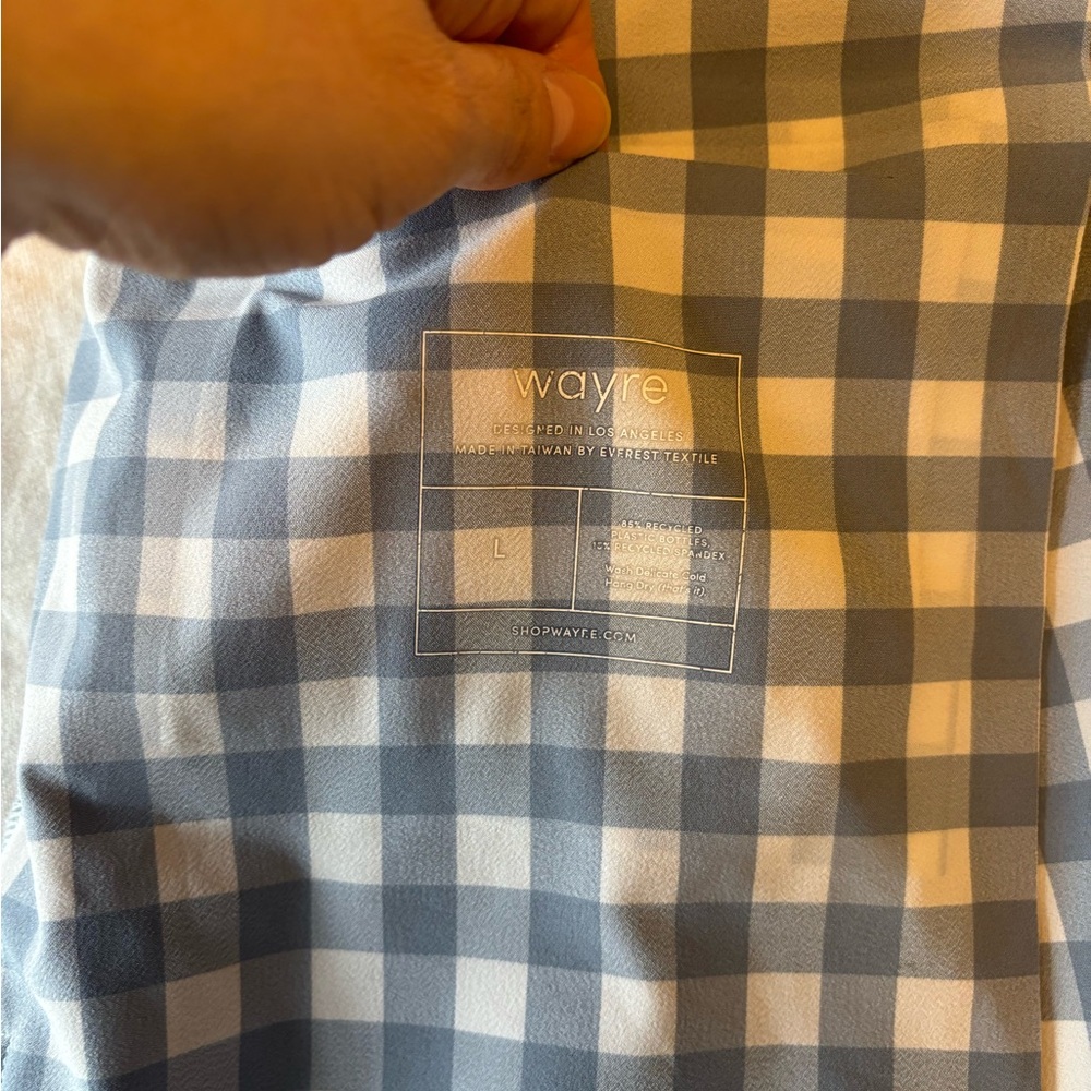 Wayre Travel Short Set in blue gingham - Picture 10 of 11